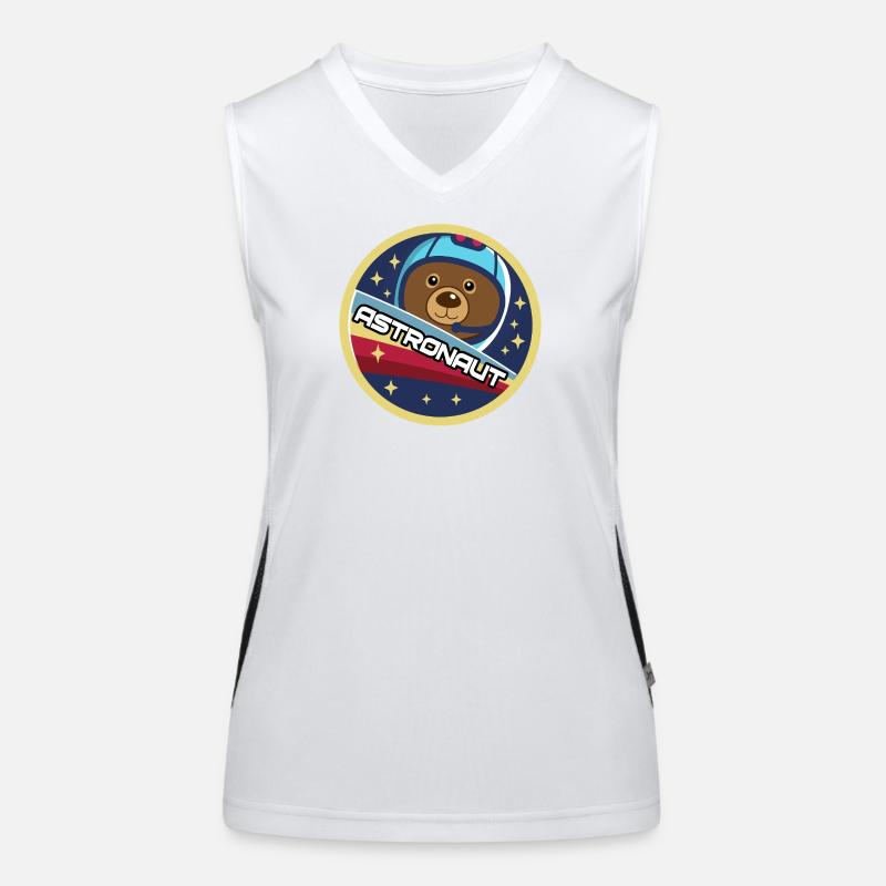 Astronaut Bear | Cooles Astronaut Bär Funktionelles Kontrast-Tank Top für Frauen