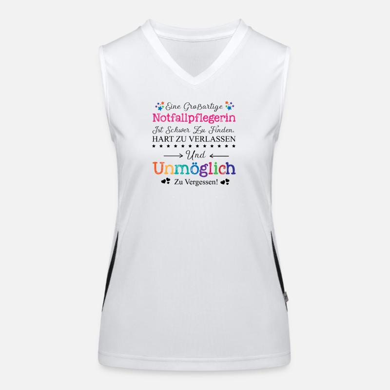 Notfallpflegerin Beruf Geschenk Abschied Pflegerin Funktionelles Kontrast-Tank Top für Frauen