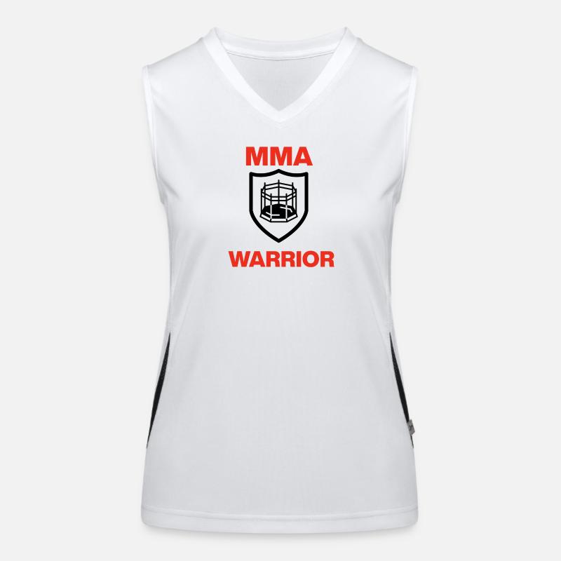 Guerrier MMA, Cage Prêt, Combat, Octogone, Combat Débardeur respirant contrasté Femme