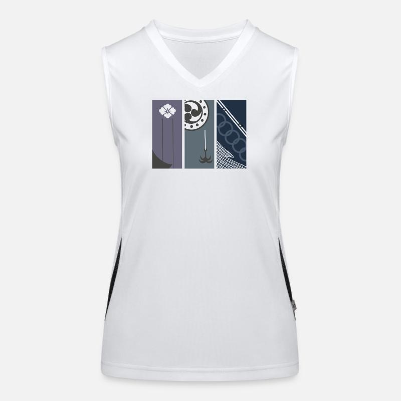 Echos von Edo – Moderne japanische Kunst Funktionelles Kontrast-Tank Top für Frauen