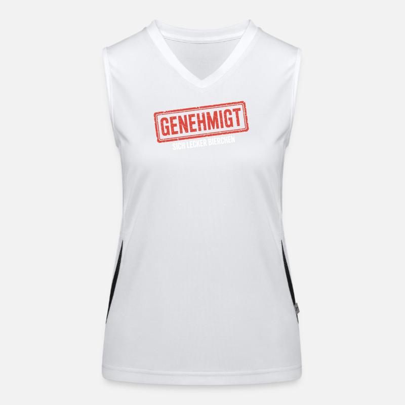Genehmigt Sich Lecker Bierchen Saufen Party Bier Funktionelles Kontrast-Tank Top für Frauen