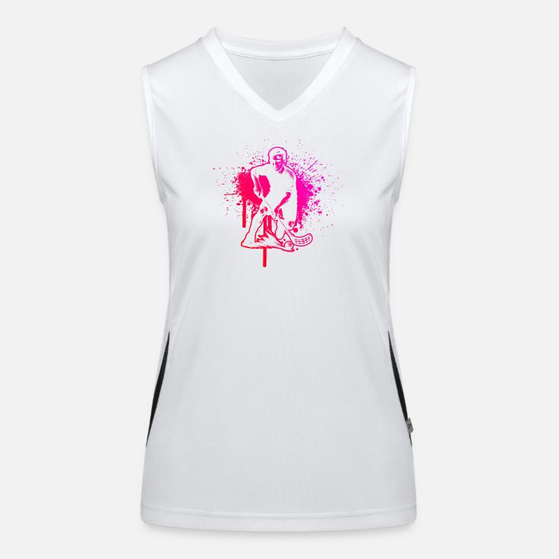 Conception vintage de floorball pour floorball Débardeur respirant contrasté Femme