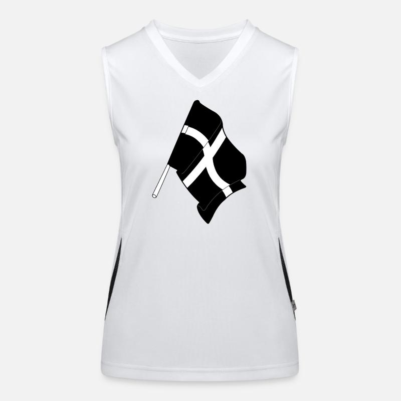 Cornwall-Flagge Funktionelles Kontrast-Tank Top für Frauen