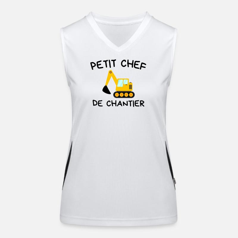 Kleiner Bauleiter Baubagger Funktionelles Kontrast-Tank Top für Frauen