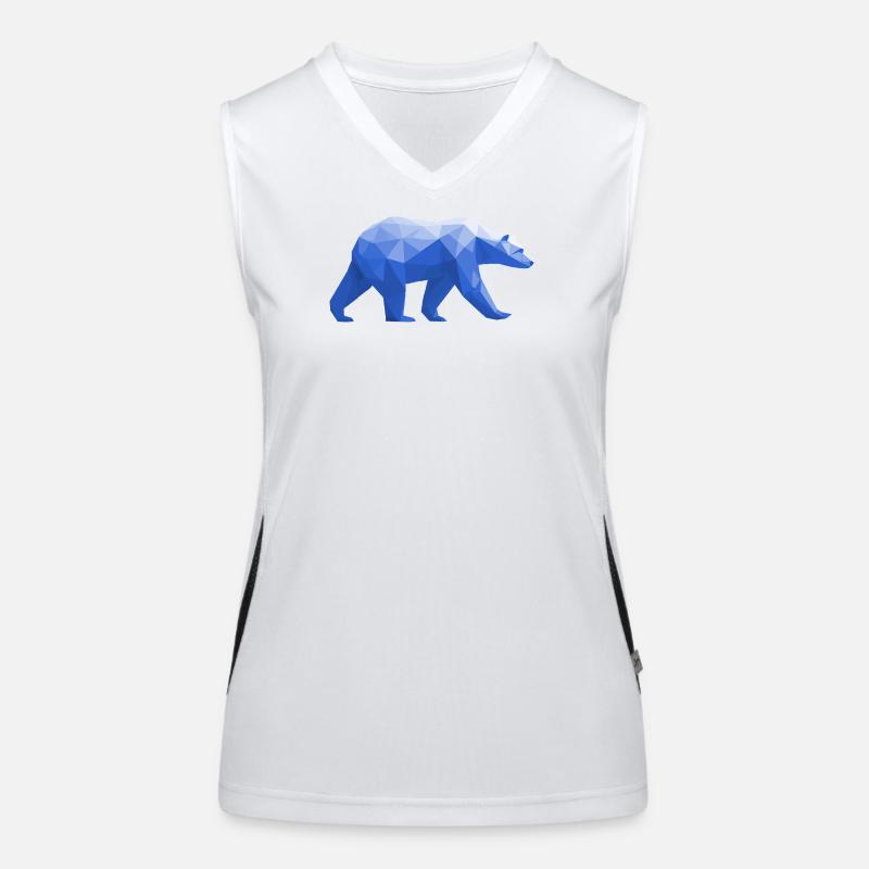 Polar Bär Polygon Eisbär Winter Funktionelles Kontrast-Tank Top für Frauen