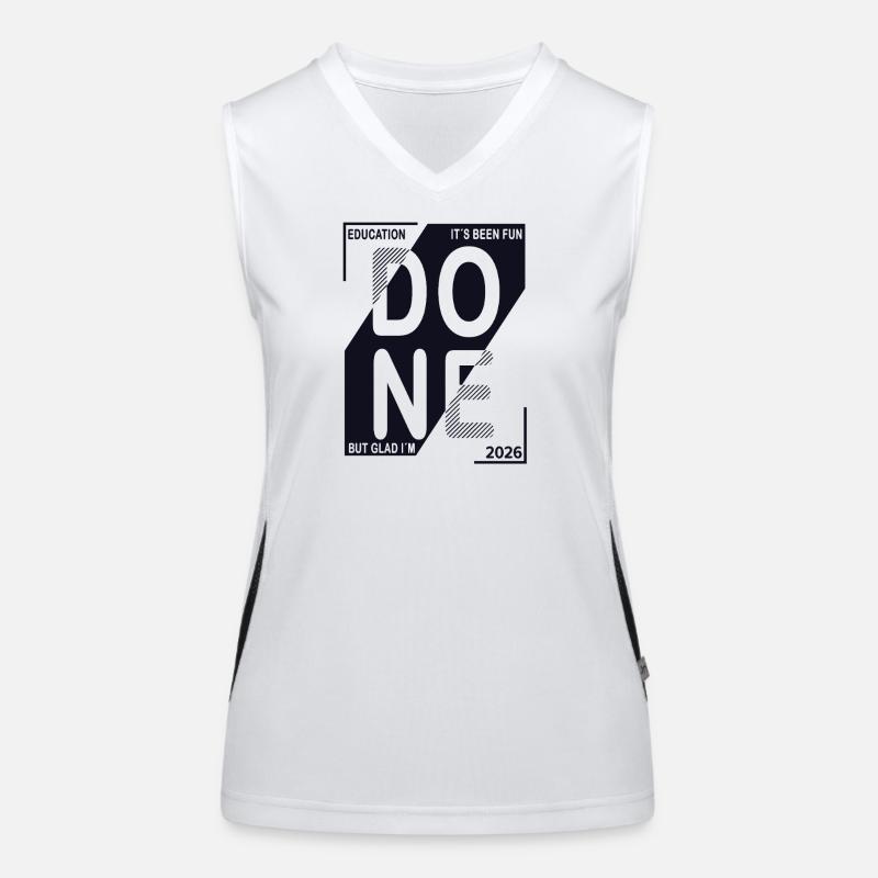 Terminé en 2026 – Formation terminée dans la conception Débardeur respirant contrasté Femme