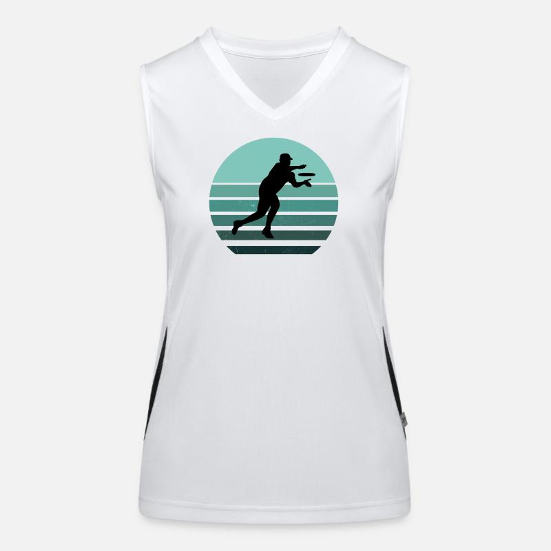 Ultimate Frisbee Reader, Retro Style Débardeur respirant contrasté Femme