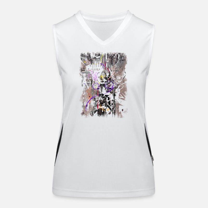 Abstract Texture Women's Functional Contrast Tank Top