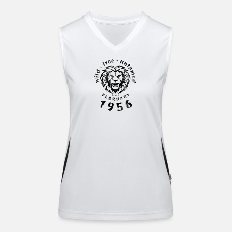 70. Geburtstag Wild, free & untamed since 02/1956 Women's Functional Contrast Tank Top