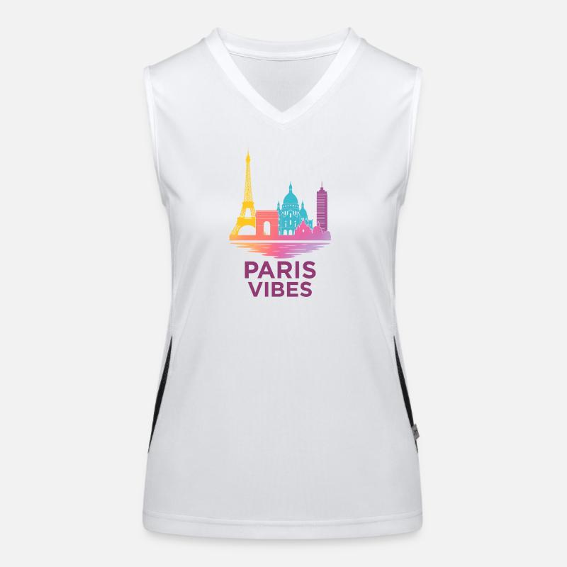 Silhouette de gradient de Paris Vibes Débardeur respirant contrasté Femme