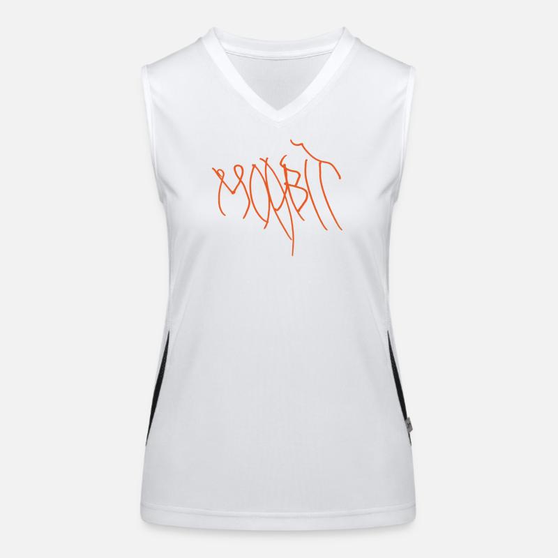 Orange Graffiti Lines Moabit Berlin Women's Functional Contrast Tank Top