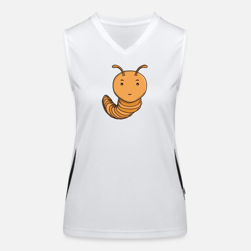 Mignonne Chenille Pourpre Pourpre Joyeuse Kawaii Débardeur respirant contrasté Femme