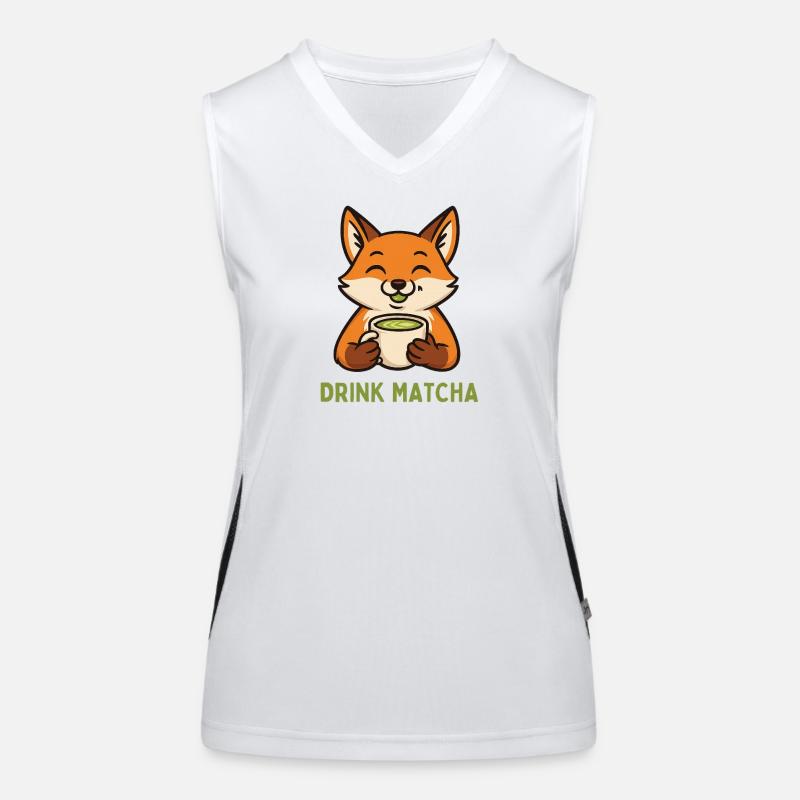 Fox aime le matcha Débardeur respirant contrasté Femme