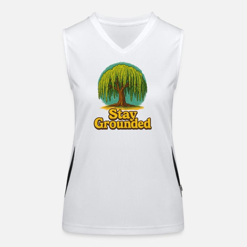 Stay Grounded Willow Tree Women's Functional Contrast Tank Top