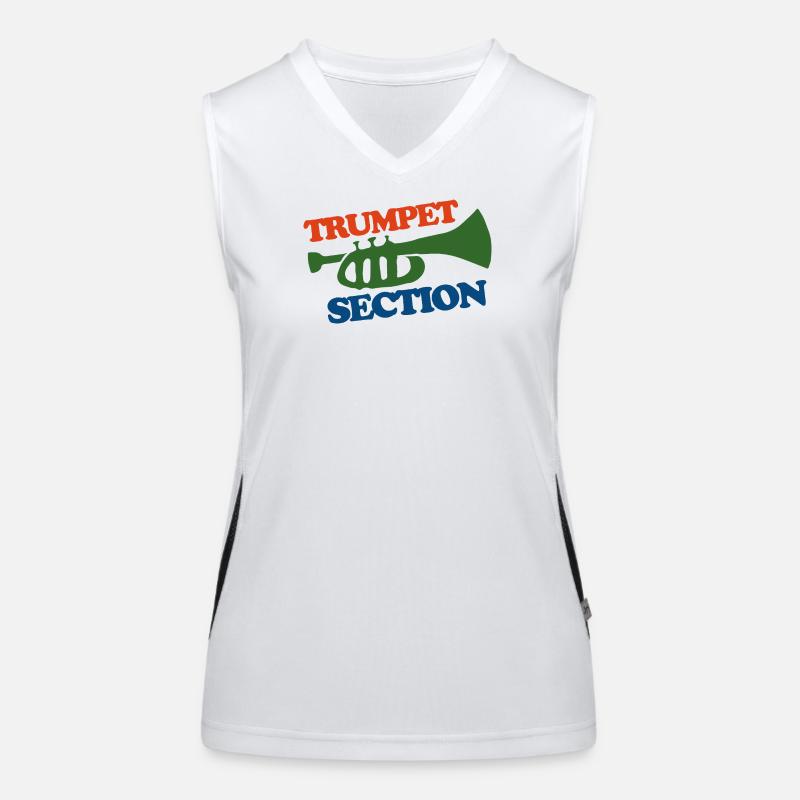 Logo de la section trompette Shirt Débardeur respirant contrasté Femme