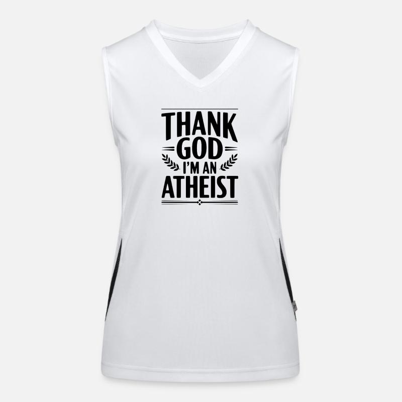 Gott sei Dank bin ich Atheist Funktionelles Kontrast-Tank Top für Frauen