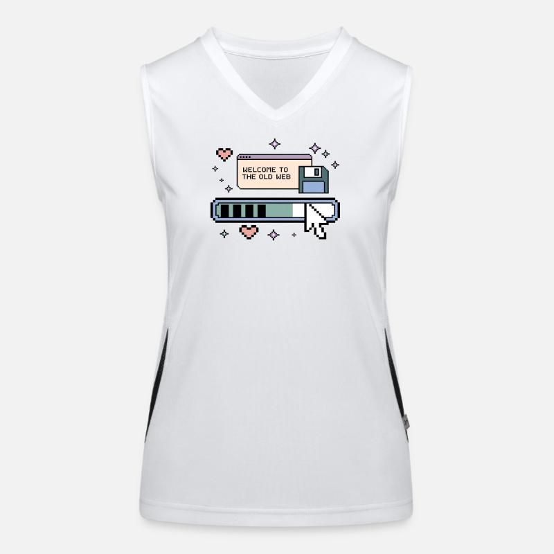 Welcome To The Old Web Retro Internet Funktionelles Kontrast-Tank Top für Frauen
