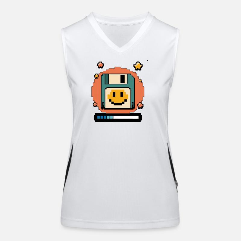 Floppy Disk Retro Internet Funktionelles Kontrast-Tank Top für Frauen