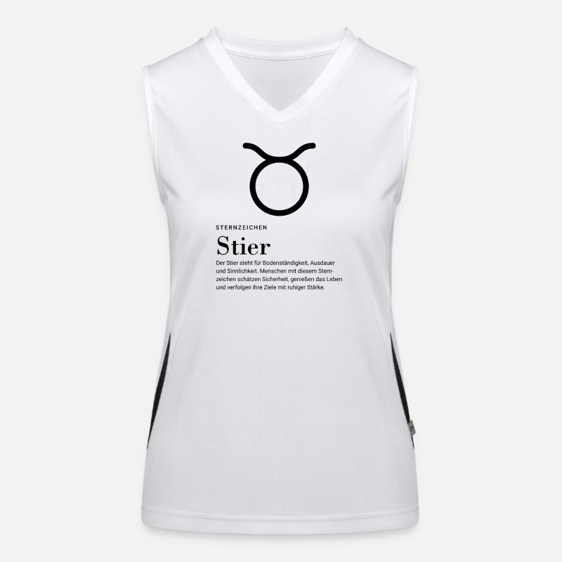 Sternzeichen Stier Funktionelles Kontrast-Tank Top für Frauen