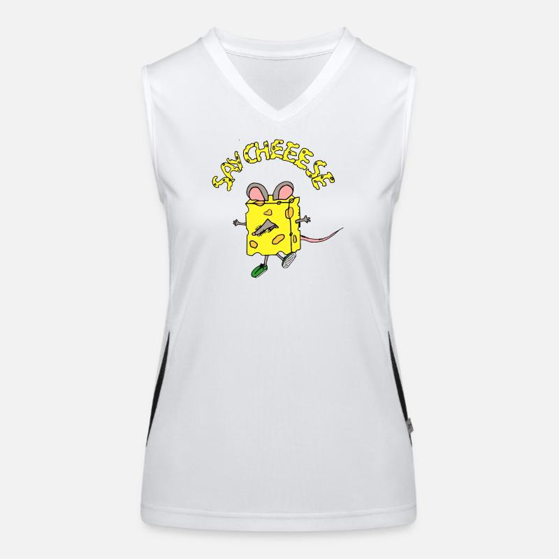 Cheese hero in comic style Women's Functional Contrast Tank Top