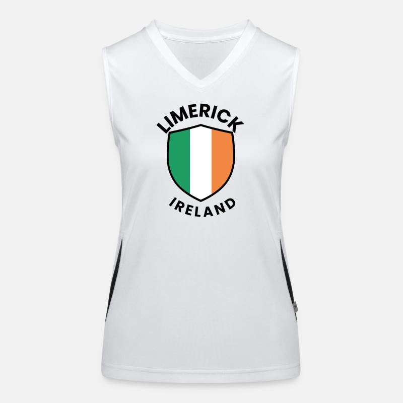 Insigne du Bouclier d’Irlande de Limerick Débardeur respirant contrasté Femme