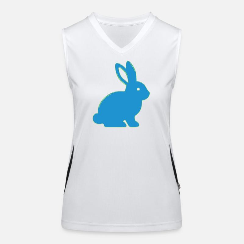 Neon Bunny Y2K Cute Vector Women's Functional Contrast Tank Top