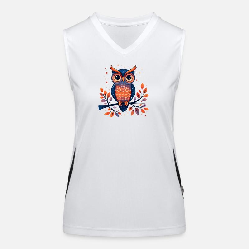 Wald Eulenzauber Funktionelles Kontrast-Tank Top für Frauen