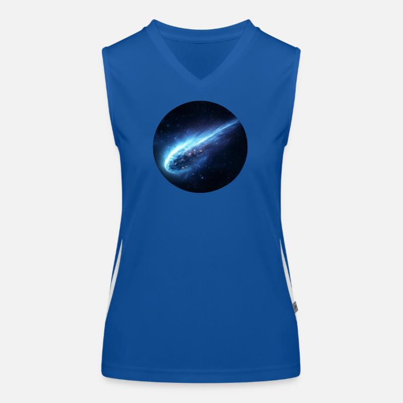 Astronomie Comète Spatiale Queue en Ligne Débardeur respirant contrasté Femme