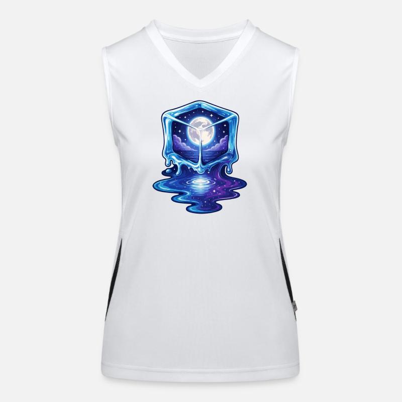 Kosmische Eiswürfel-Galaxie Funktionelles Kontrast-Tank Top für Frauen