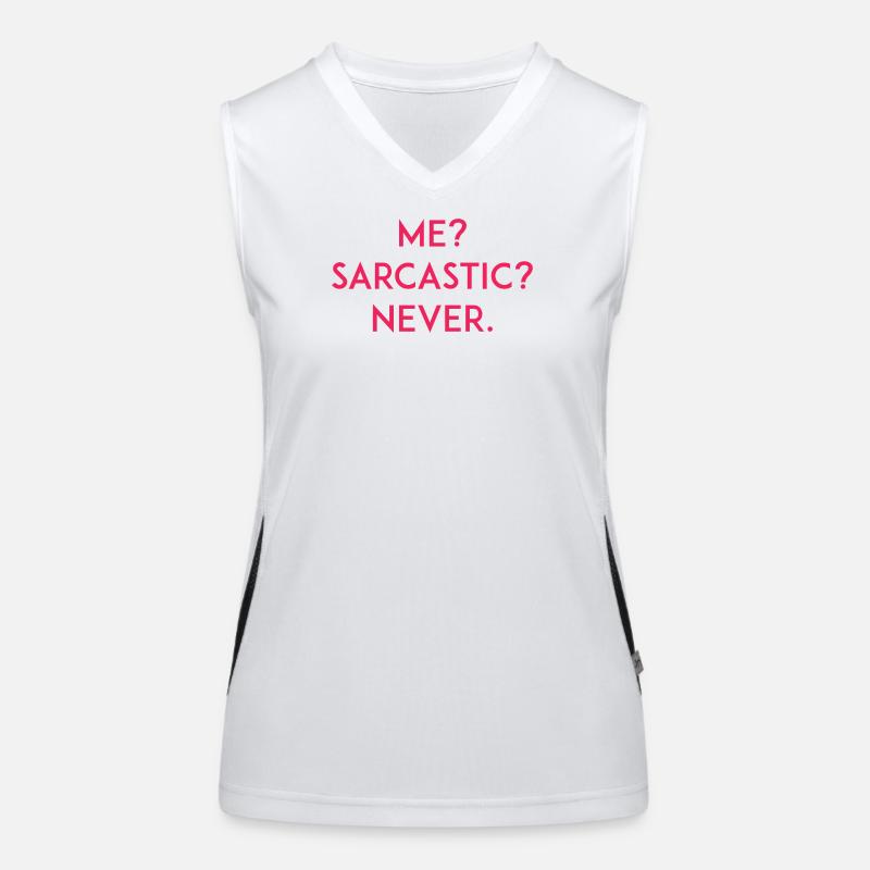 Me? Sarcastic? Never Women's Functional Contrast Tank Top