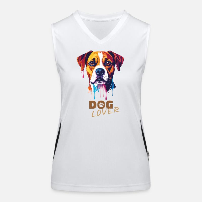 Amateur de chiens Débardeur respirant contrasté Femme