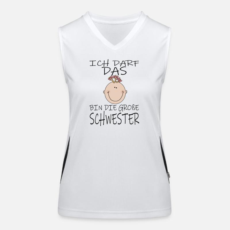 Darf das bin die Große Schwester Funktionelles Kontrast-Tank Top für Frauen