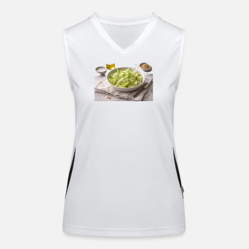 Salad with pine nuts Women's Functional Contrast Tank Top