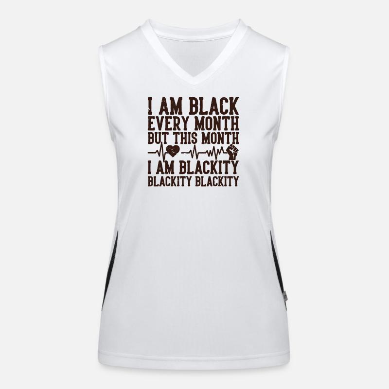 Blackity Black Month Herzschlag-Faust Funktionelles Kontrast-Tank Top für Frauen