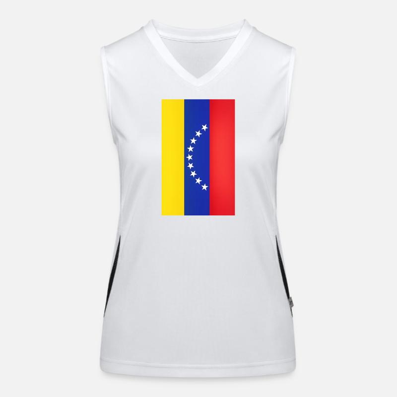 Venezuela Flag Arc Stars Women's Functional Contrast Tank Top