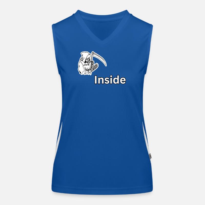 Dead Inside – Dark Skull Reaper-Design Funktionelles Kontrast-Tank Top für Frauen
