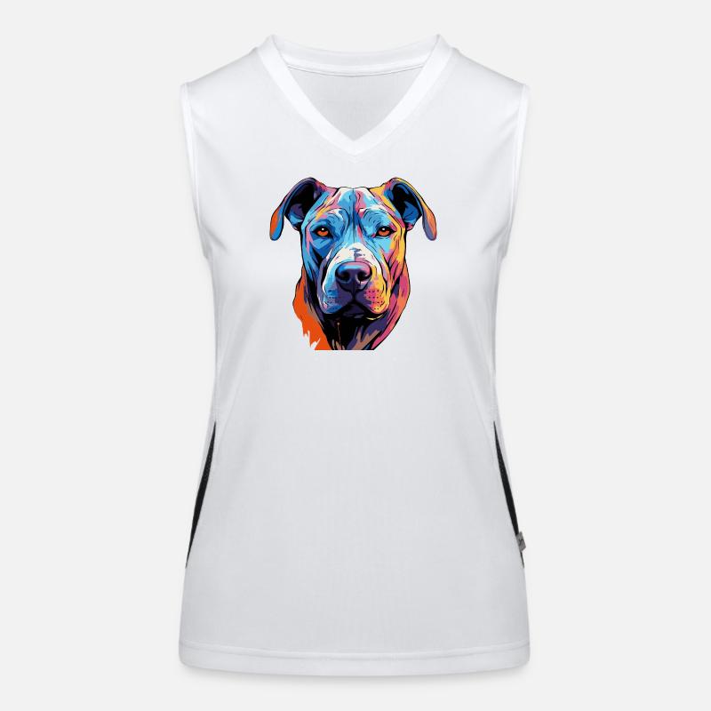 Hund Comic Pop Art Funktionelles Kontrast-Tank Top für Frauen