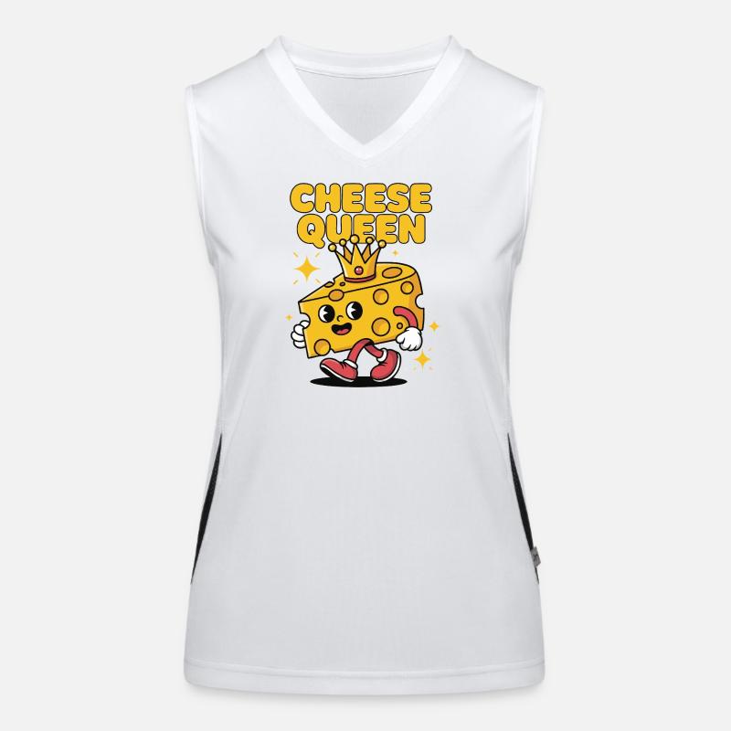 Cheese Queen – Cheese with a crown Women's Functional Contrast Tank Top