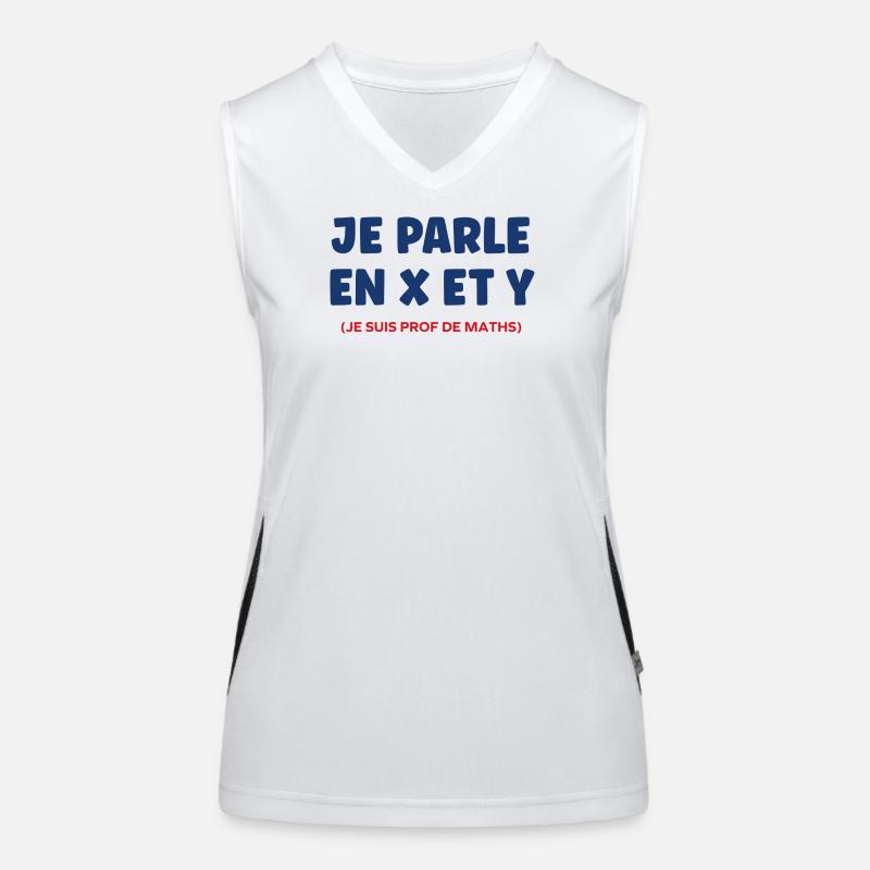 Ich spreche in x und y Mathematiklehrer Funktionelles Kontrast-Tank Top für Frauen