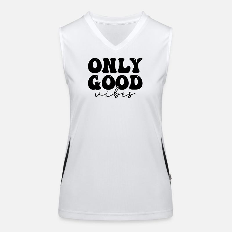 Positives Statement Design  Funktionelles Kontrast-Tank Top für Frauen