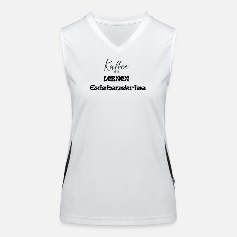 Coffee -> Learning -> Existential Crisis Women's Functional Contrast Tank Top