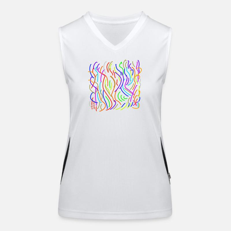 Farbströme auf nix Funktionelles Kontrast-Tank Top für Frauen