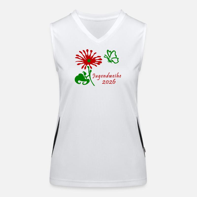 Consécration de la jeunesse 2026 Fleur et Papillon Débardeur respirant contrasté Femme