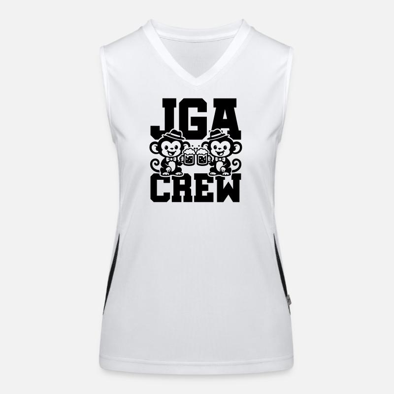 Jga Crew Junggesellenabschied Affe Funktionelles Kontrast-Tank Top für Frauen