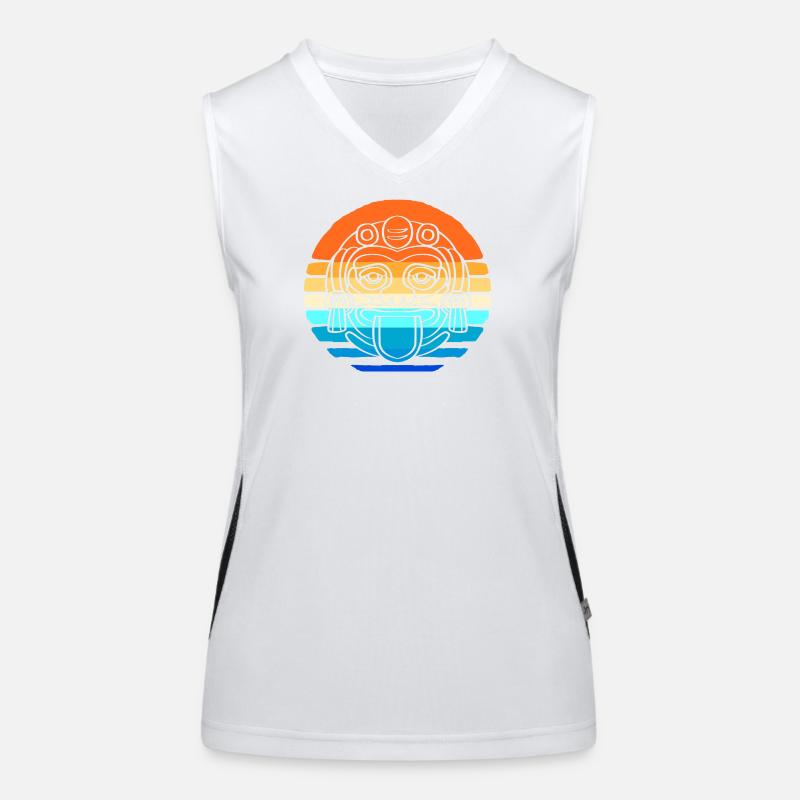 Inka Maya kalender aztec Funktionelles Kontrast-Tank Top für Frauen