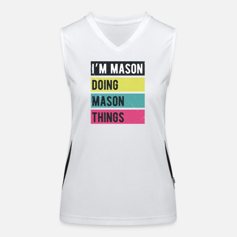 I’m Mason Doing Mason Things Retro Colors Women's Functional Contrast Tank Top