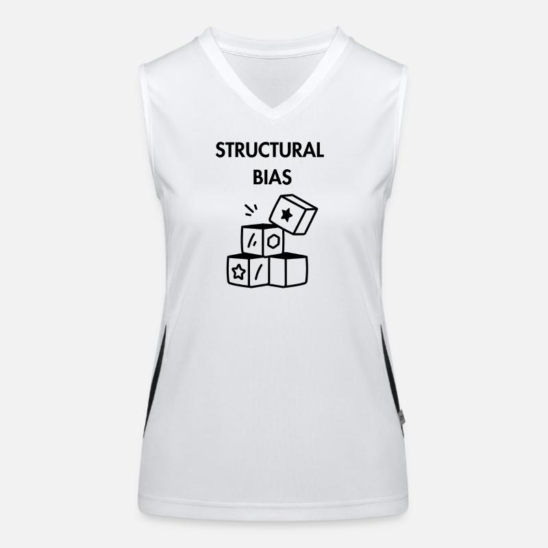 Structural bias - Women's Functional Contrast Tank Top - white/black