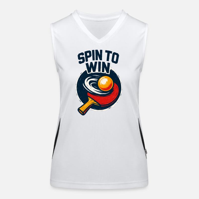 Spin to Win - Ping Pong Débardeur respirant contrasté Femme