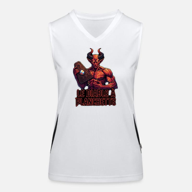 Le Diable à Planchette Funktionelles Kontrast-Tank Top für Frauen
