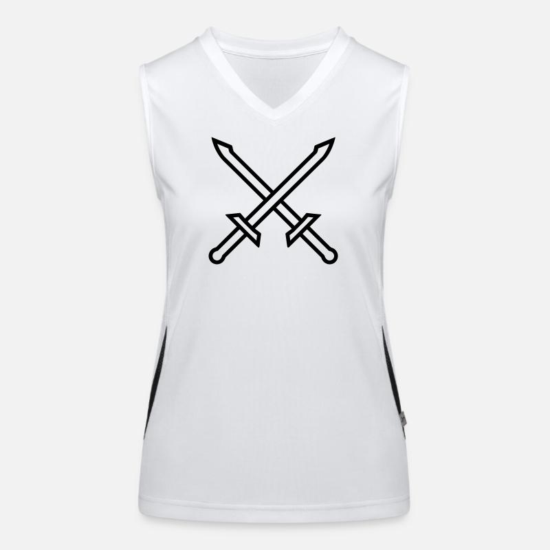 Zwei Schwerter Funktionelles Kontrast-Tank Top für Frauen
